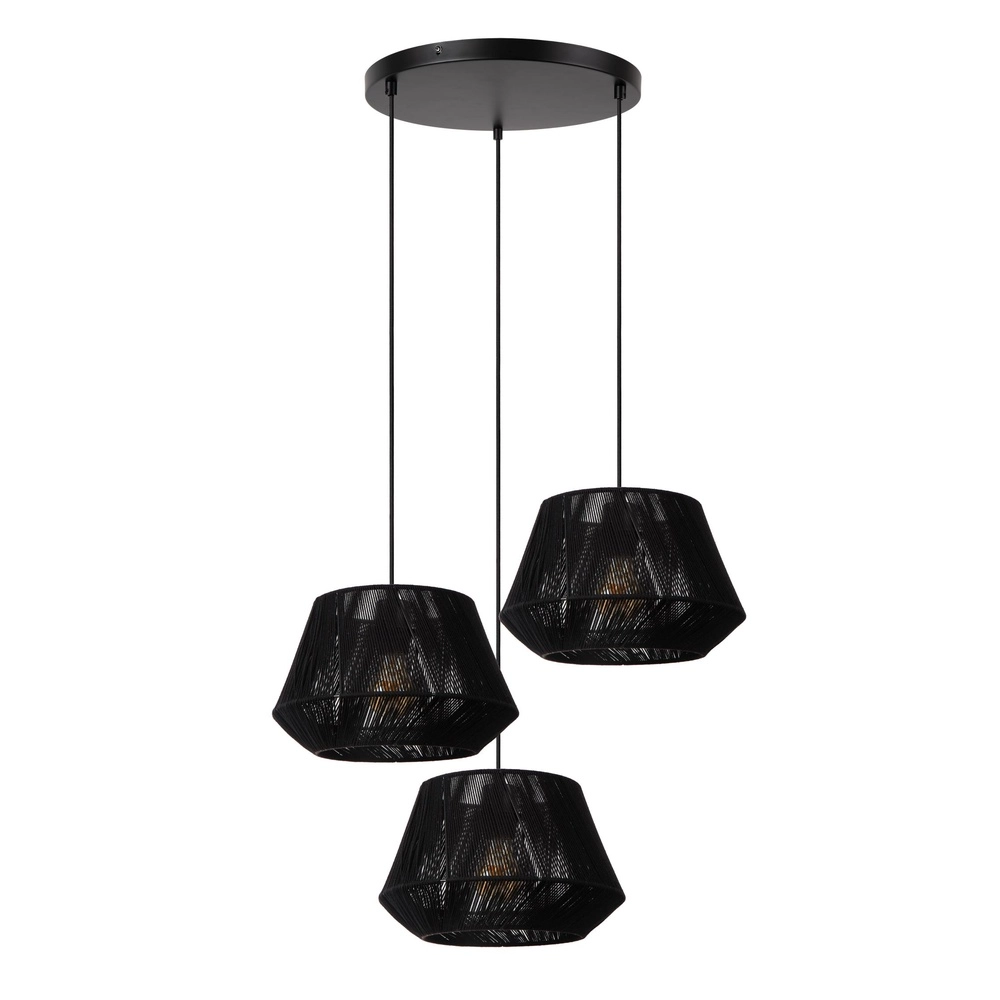 Pendant lamp Jessica black 3-lights
