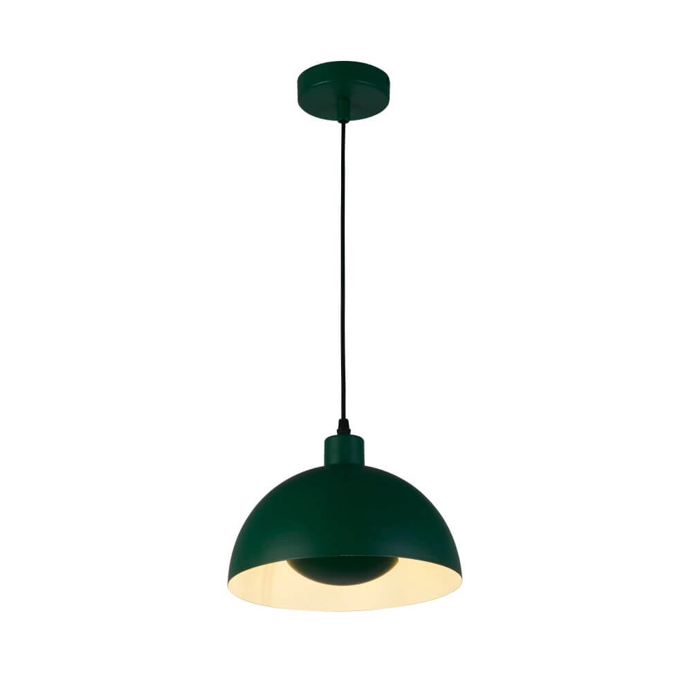 Green pendant lamp Mars shade 31cm high