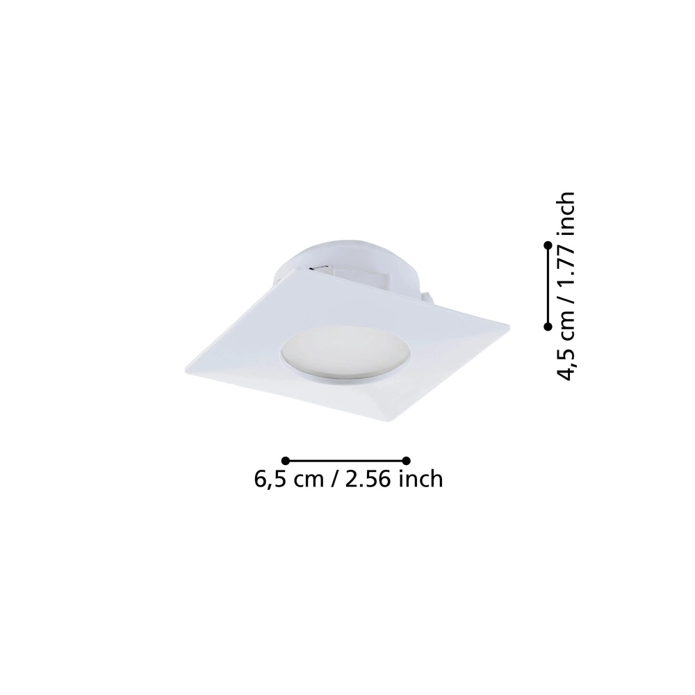 Recessed spotlight Pineda white square Eglo 9002759957971