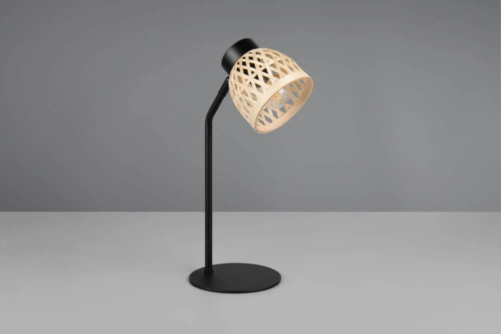 Black table lamp Laurent with cream cap Trio 4017807637571