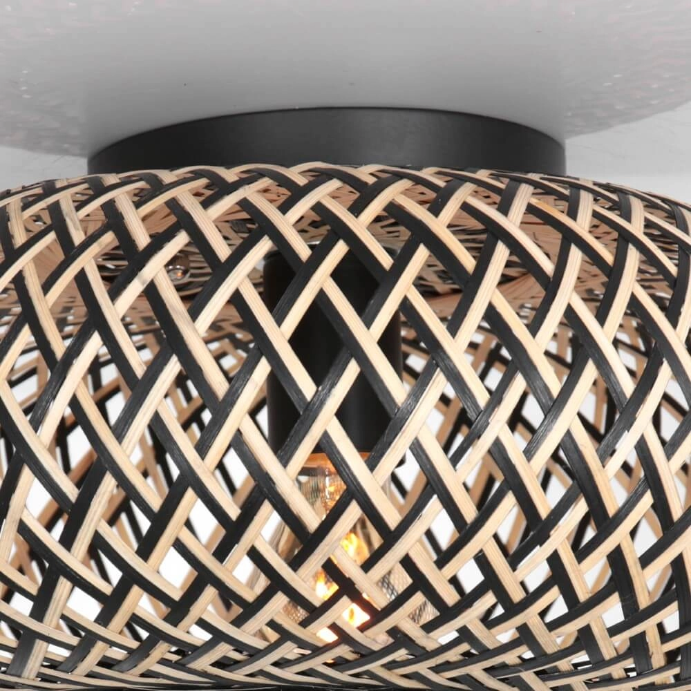 Black bamboo ceiling lamp Maze Ø 40cm Steinhauer 8712746147223