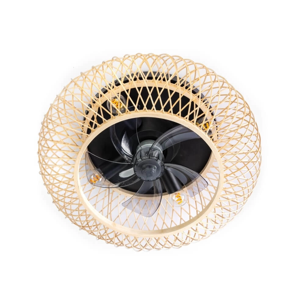 Fan with lamp Fan.8 wood