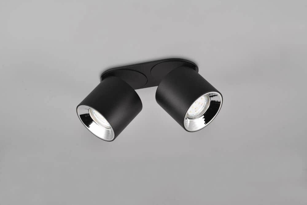 Ceiling light Guayana 2-light black Trio 4017807573961