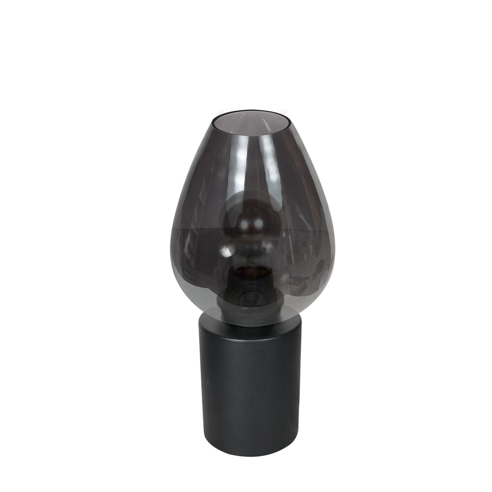 Table lamp Bloeba smoke glass Ø 15cm
