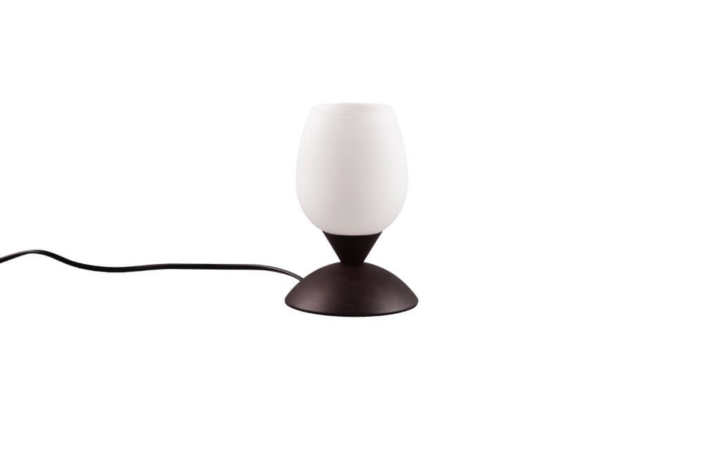 Table lamp rust brown Cup Ii white glass Trio 4017807551501