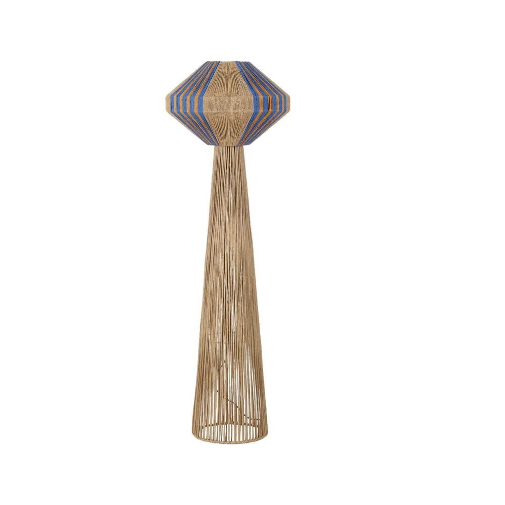 Floor lamp Abby Ø 50cm brown with blue Lyora 5212017477439