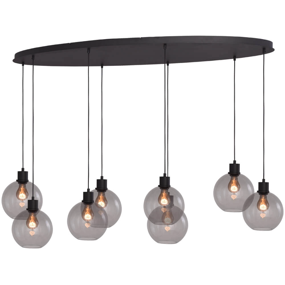 Hanging lamp oval Lazise Oval 8x Ø 20cm gold