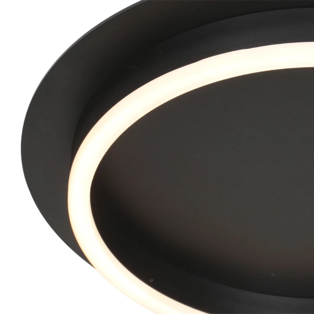 Modern LED ceiling light Ringlux black - Ø 32cm Steinhauer 8712746170573