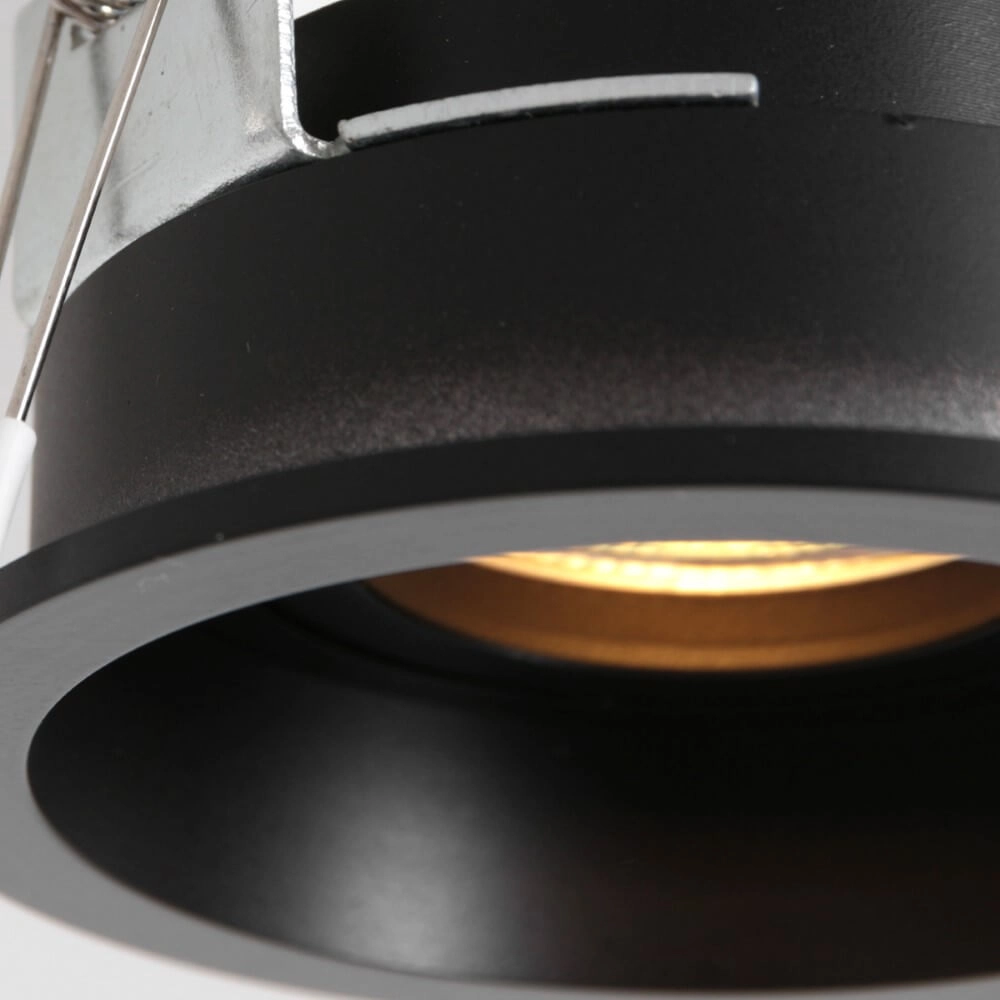 Black recessed spotlight Pelite spot Ø 10cm Steinhauer 8712746152685
