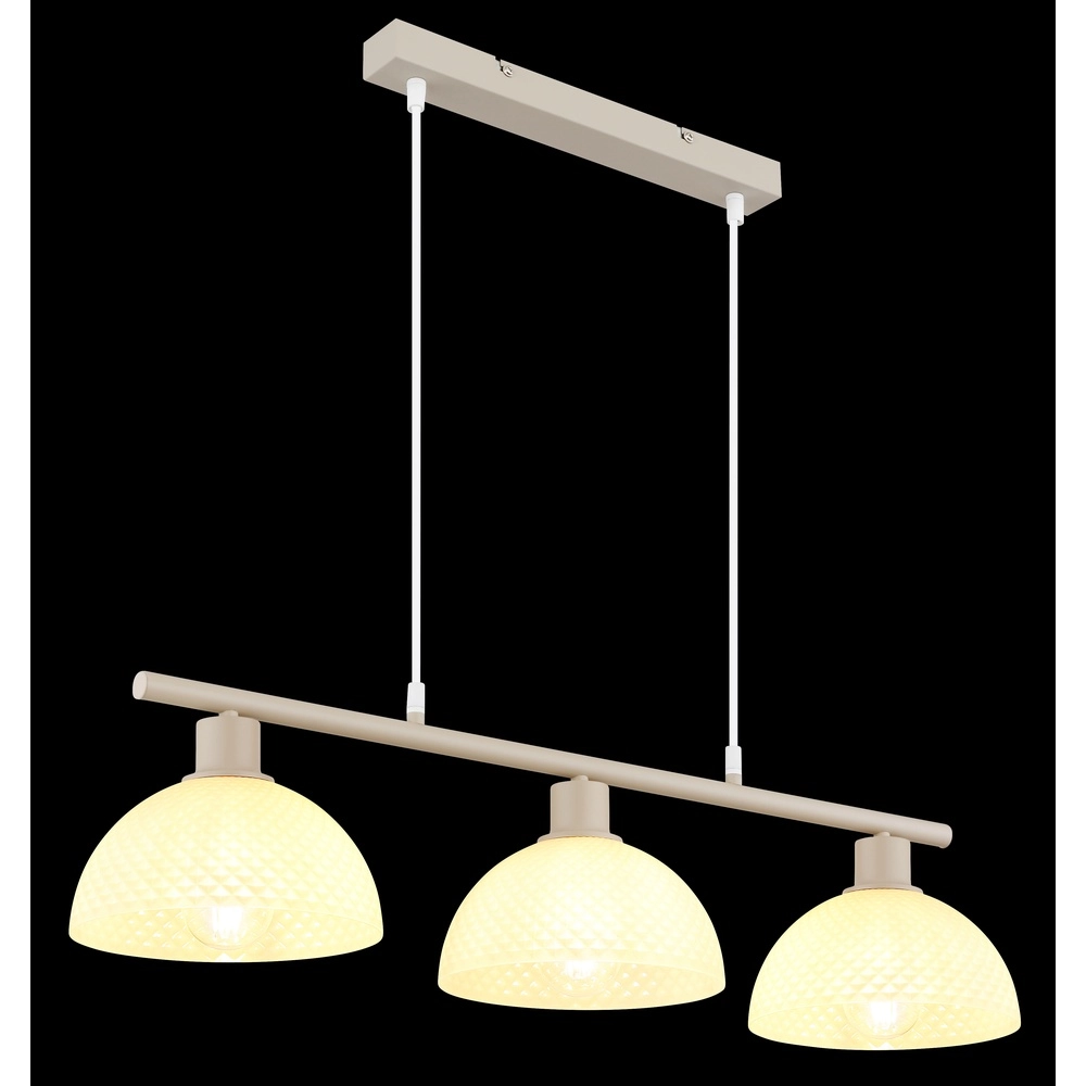 3-light pendant lamp Selma sand brown Globo 9007371592104