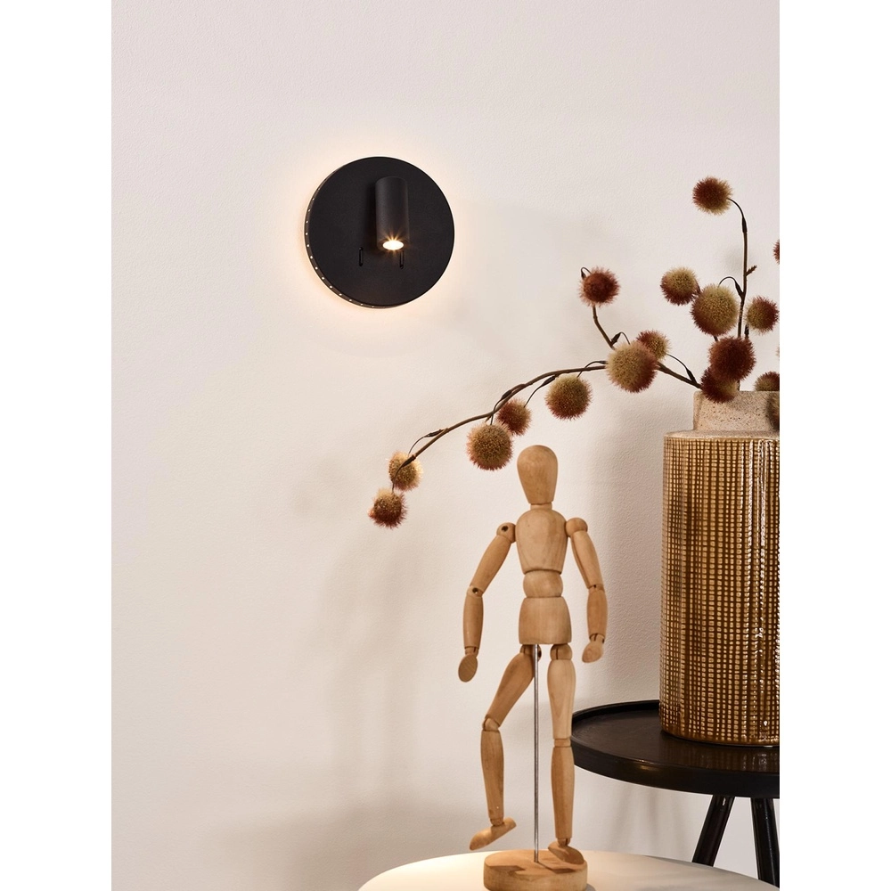 Bedside lamp Bentjer Black Lucide 5411212791641