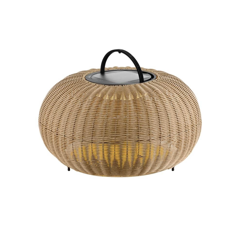 Low floor lamp Adegan Flat Solar solar rattan SLV 4024163296618