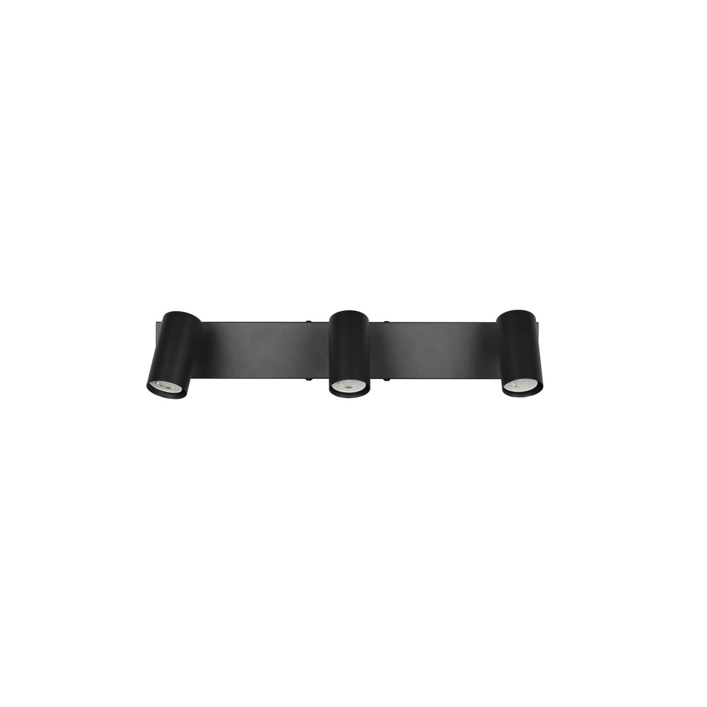 Surface-mounted spot Taryn 3-light black Trio 4017807685596