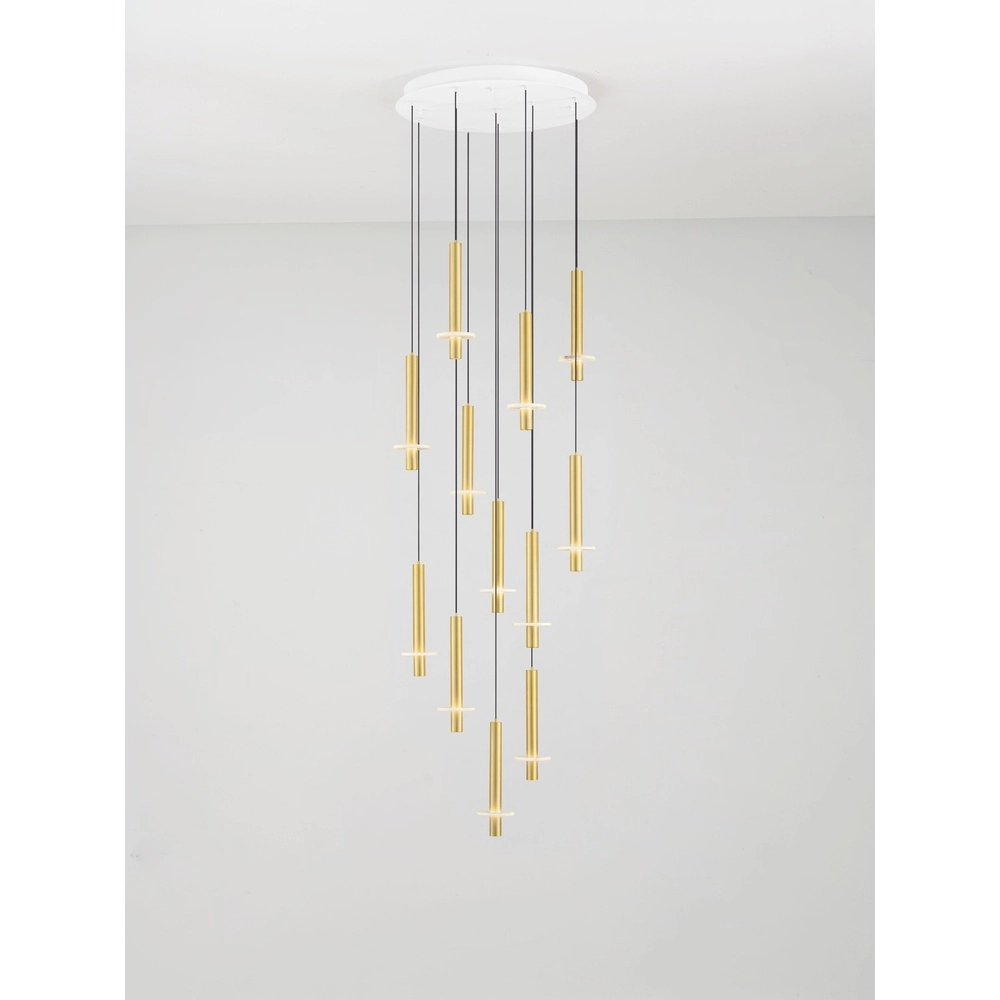 Design pendant lamp Noemi gold with white Ø 62cm Lyora 5212063503328