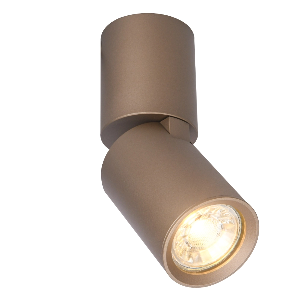 Champagne surface spotlight Parma adjustable aluminium Ø 5.6cm