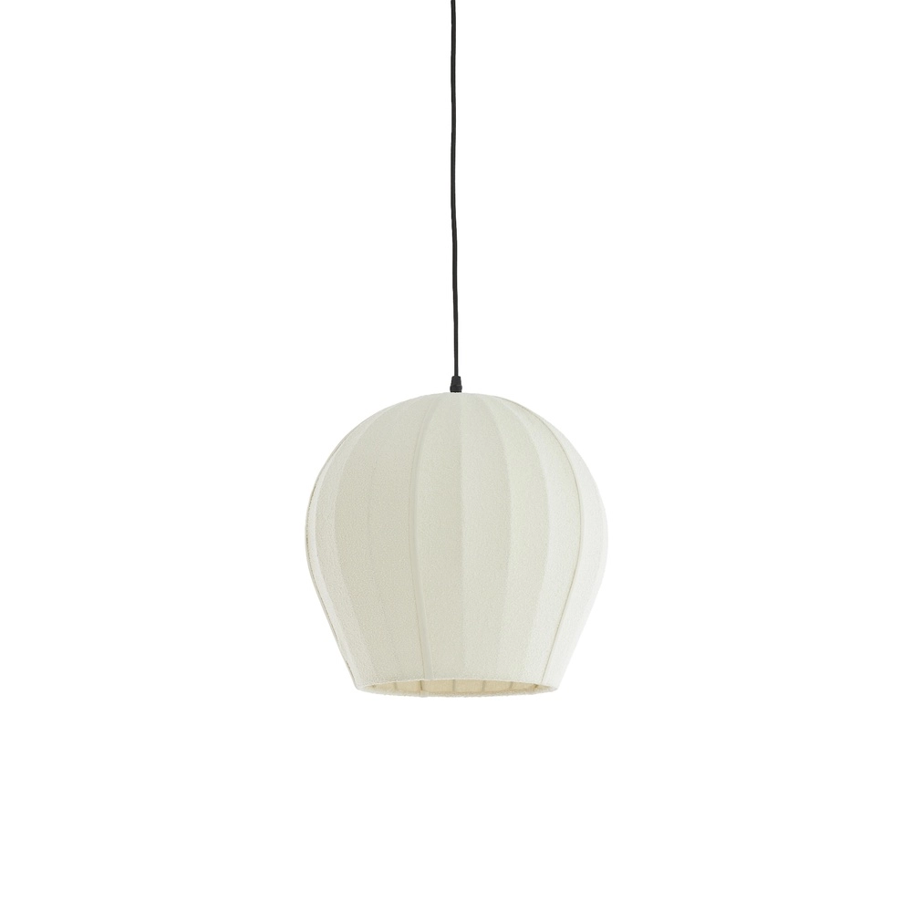Bouclé pendant lamp Zagori Ø 35cm - cream