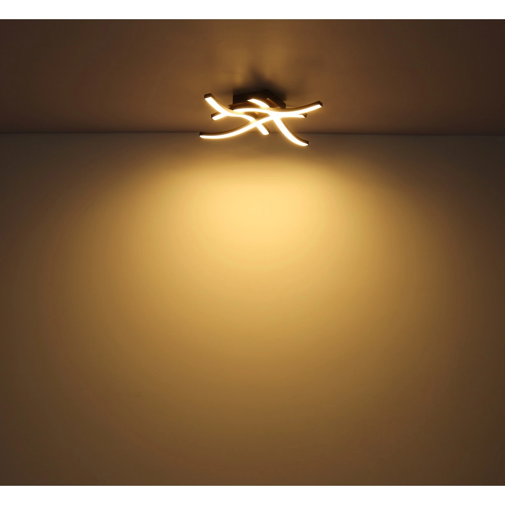 Ceiling lamp Evita black with wood Globo 9007371419173