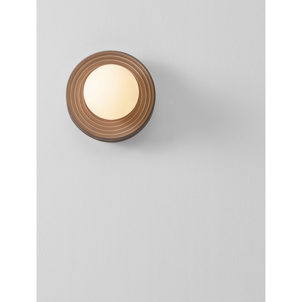 Wall lamp Orbique mocha brown Ø 16cm Lyora 5212017483911