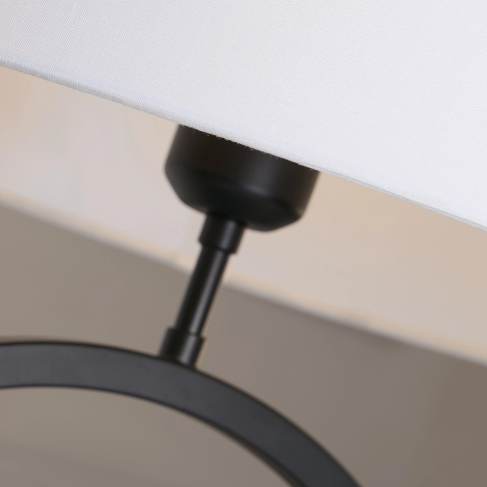 Table lamp Elegant black with white hood Searchlight 5053423305509