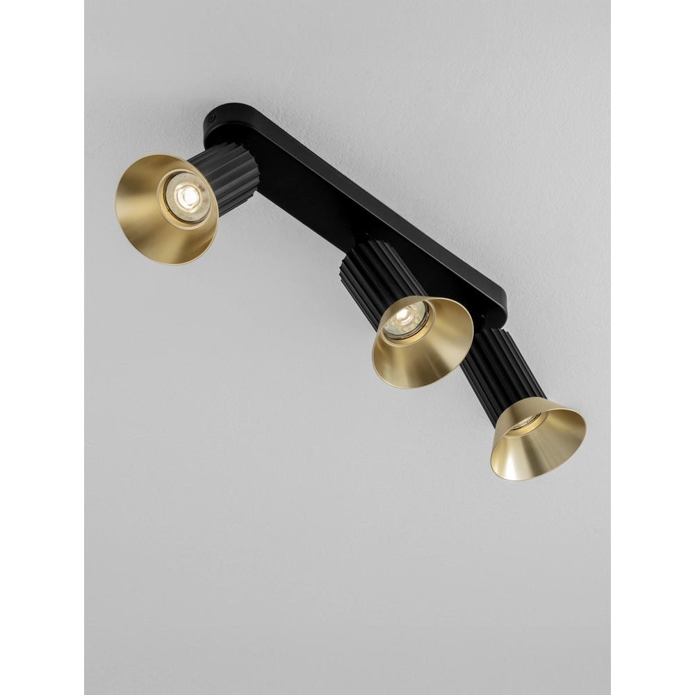 Ceiling lamp Luvia 3-light black with gold Lyora 5212017475534