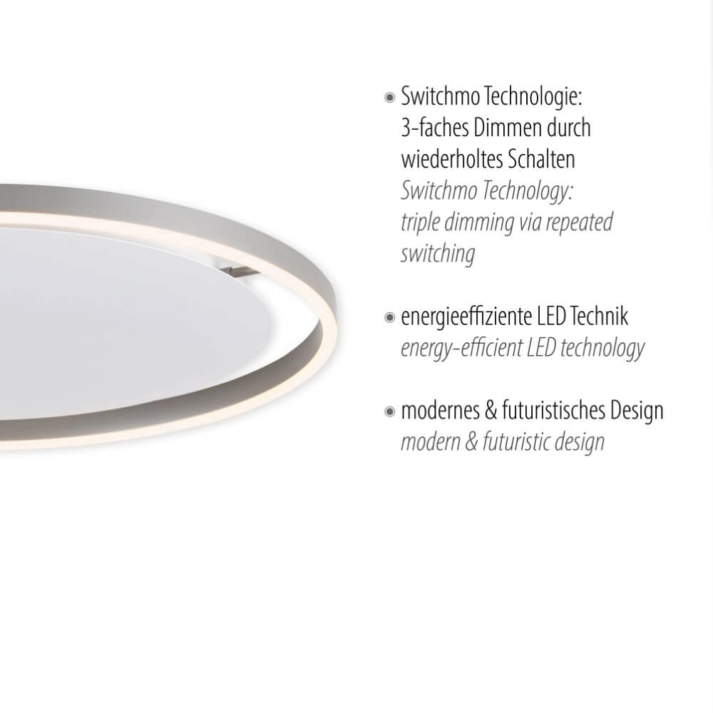 Ceiling lamp Ritus aluminium Ø 58.5cm Just Light 4043689983475