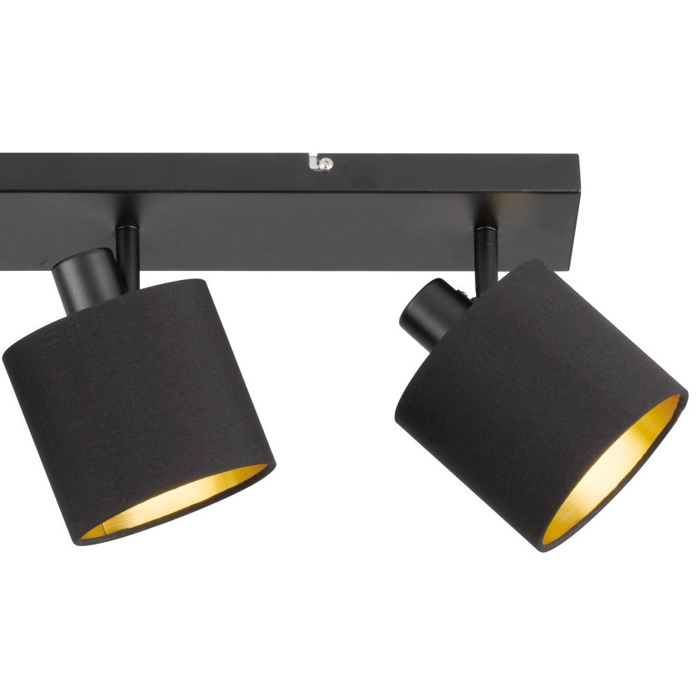 Ceiling spot Tommy 4-light black with gold Trio 4017807388985