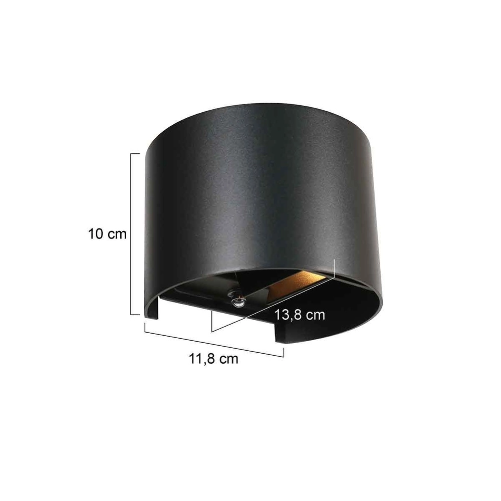 Sleek surface-mounted spot Logan black Steinhauer 8712746173499