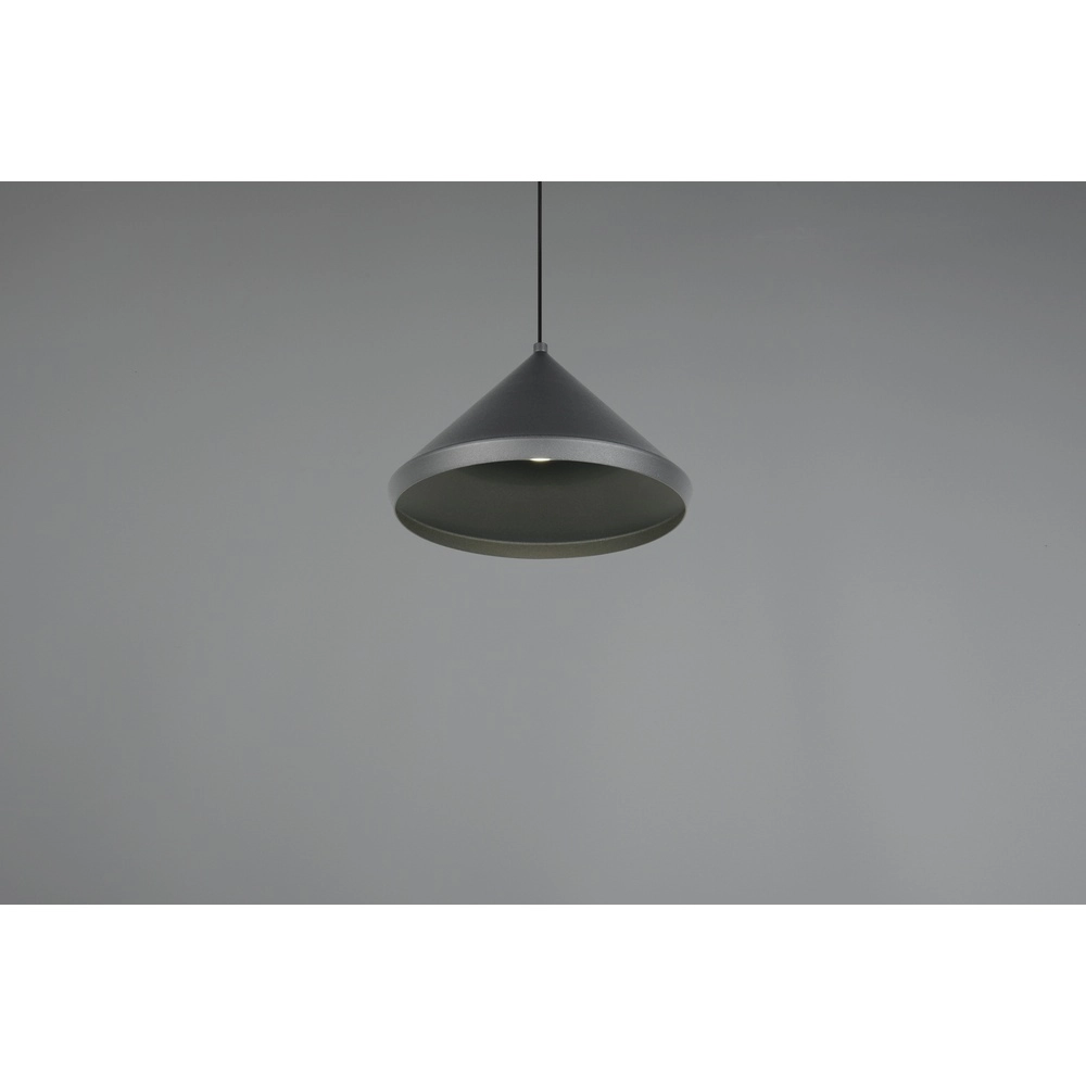 Modern pendant lamp Laguna Ø 18cm black Trio 4017807667608