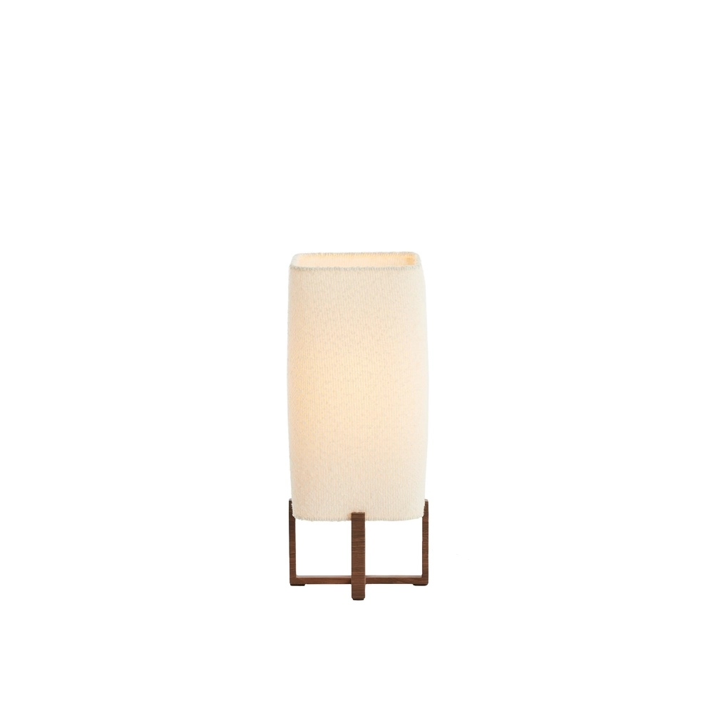 Table lamp Wyn 39cm - cream rope with walnut look Light & Living 8717807792534