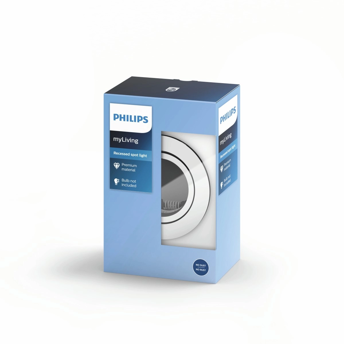 Directional recessed spotlight Donegal GU10 9cm round grey Philips 8718696160855