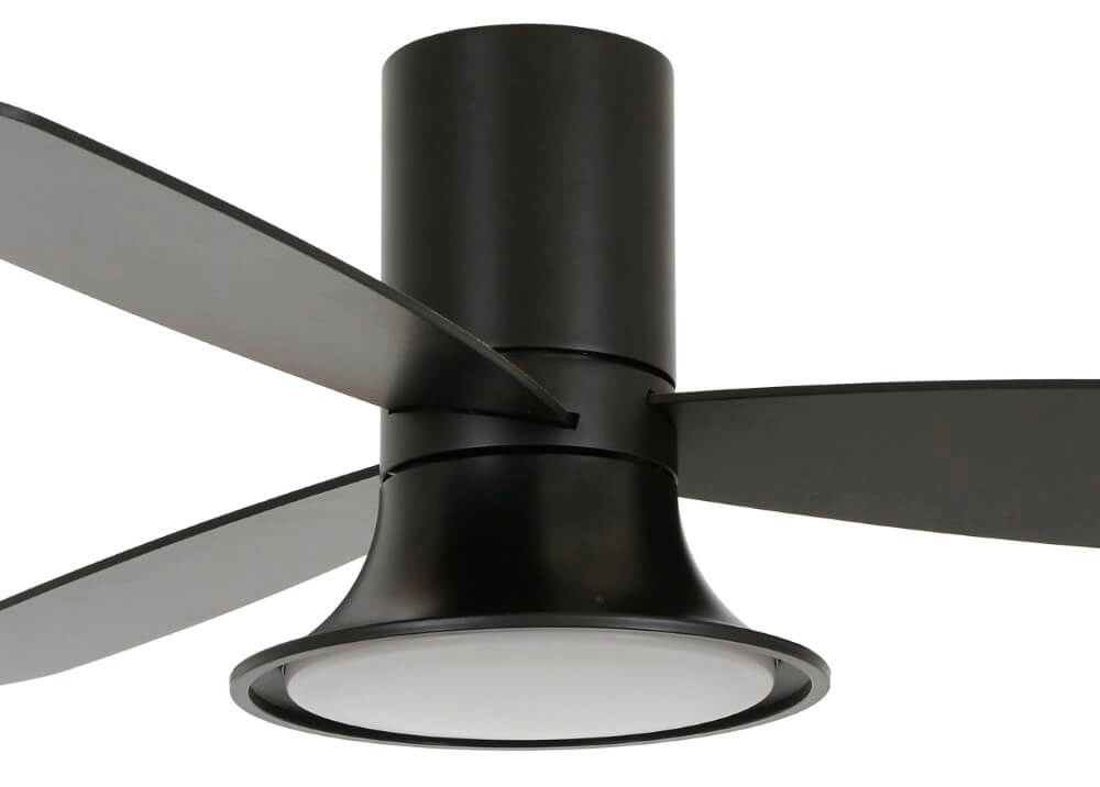 Black fan with lamp Flusso Ø 132cm Beacon 9333509151784