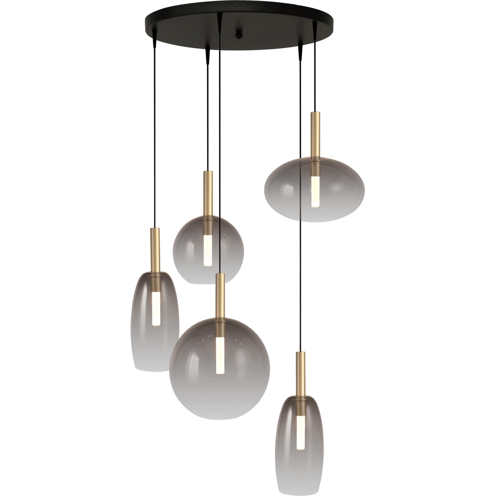 5L vide pendant lamp Lido Ball Gold with gold-fading glass