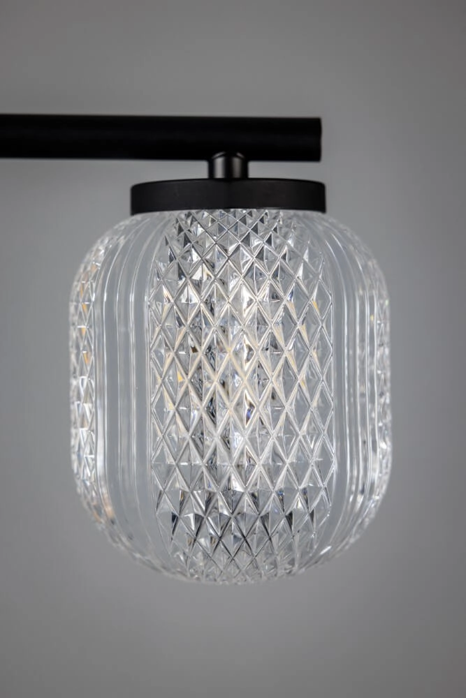 Straight pendant lamp Kristel 5-light black ETH 8720195309161
