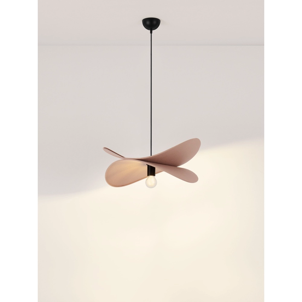 Modern pendant lamp Luve black with mocha brown Lyora 5212017493712