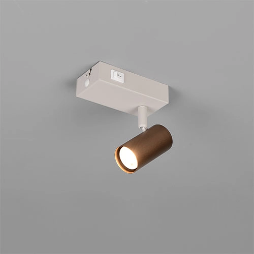 Surface-mounted spotlight adjustable Taryn mocha brown Trio 4017807685534