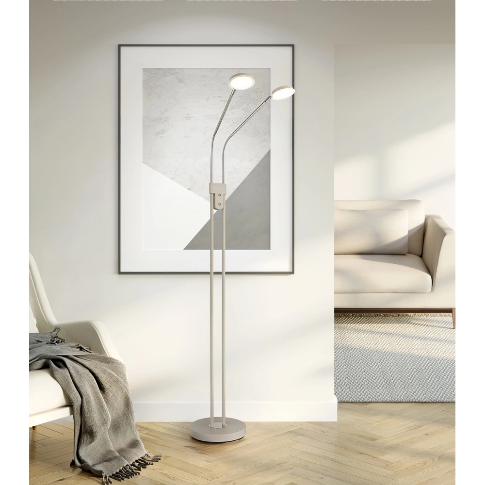 2-light reading lamp Silvio sand brown Globo 9007371584048