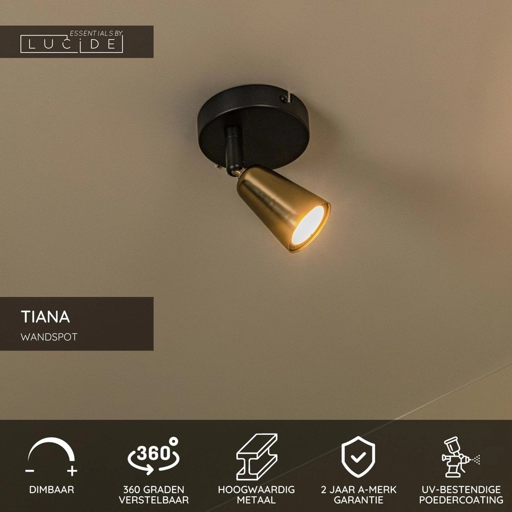 Ceiling spotlight Tiana Champagne Lucide 5411212650344