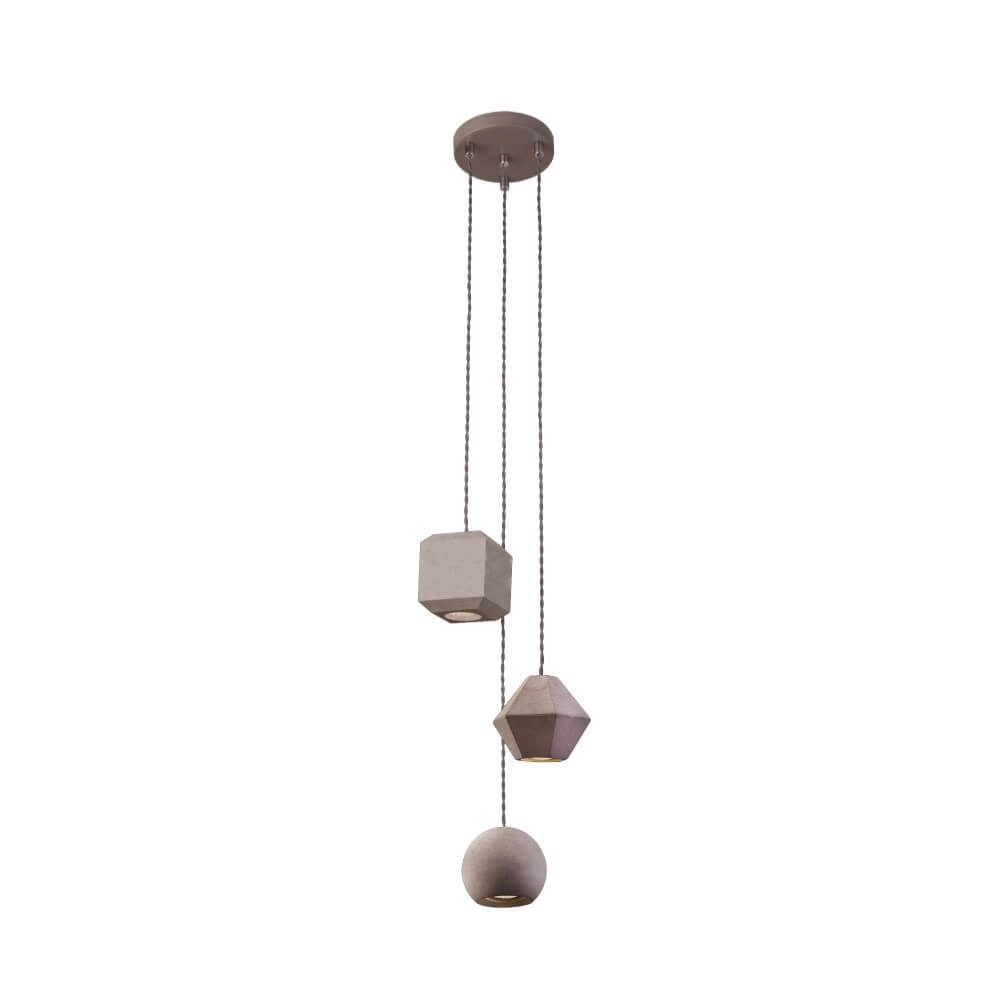 Vide hanging lamp Geometric concrete