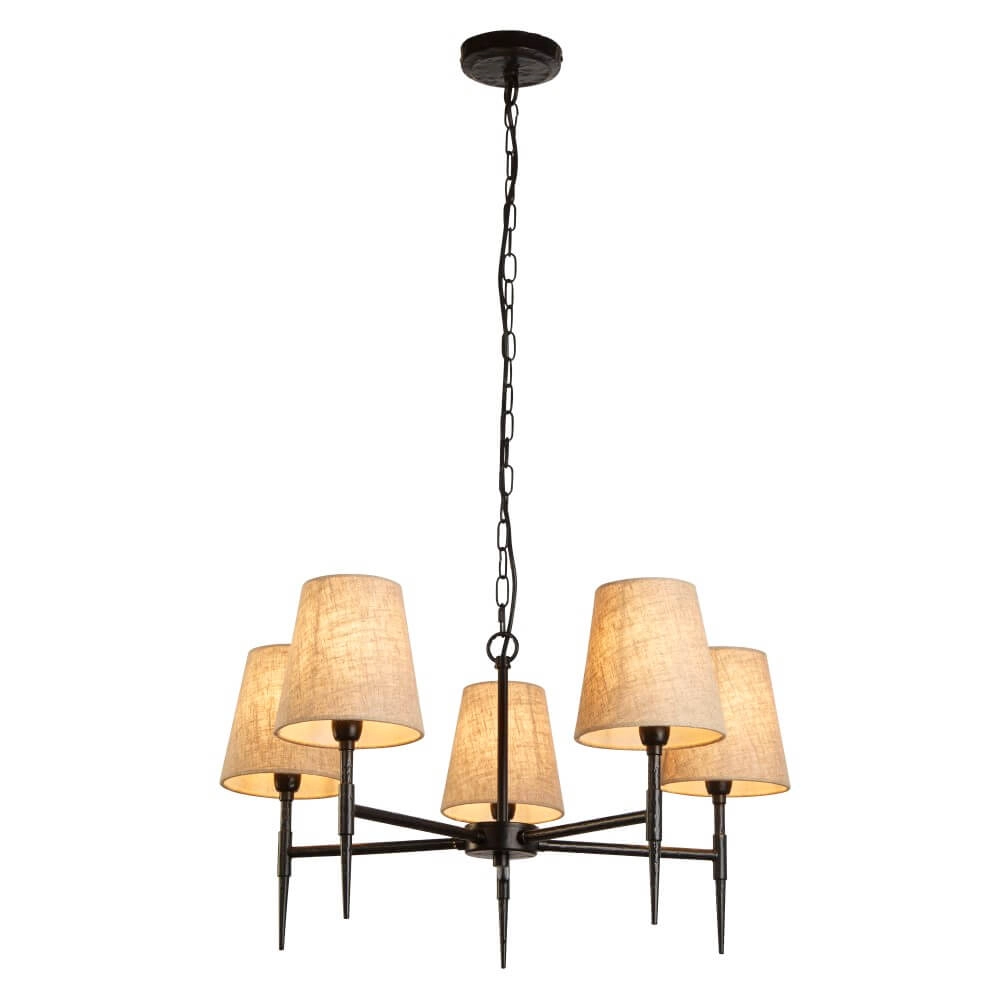 8-light pendant lamp Gothic black Searchlight 5053423250007