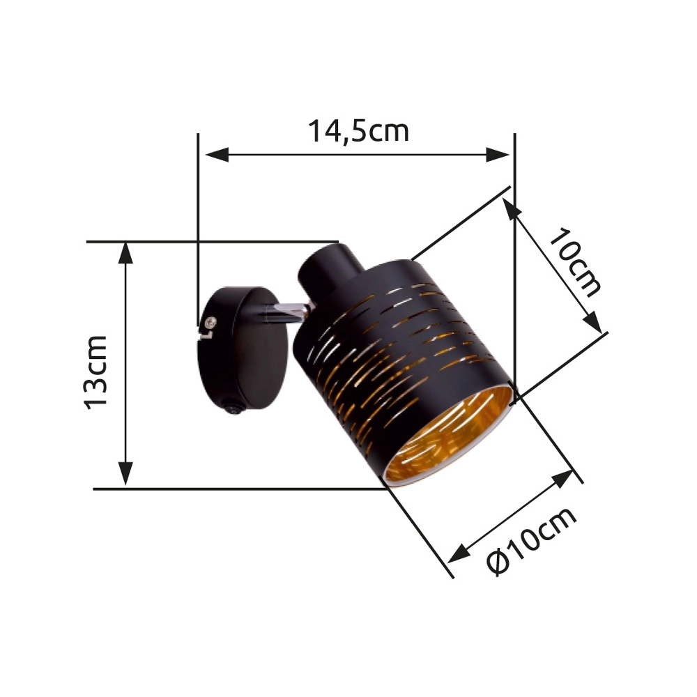 Wall light Tunno Black Globo 9007371398072