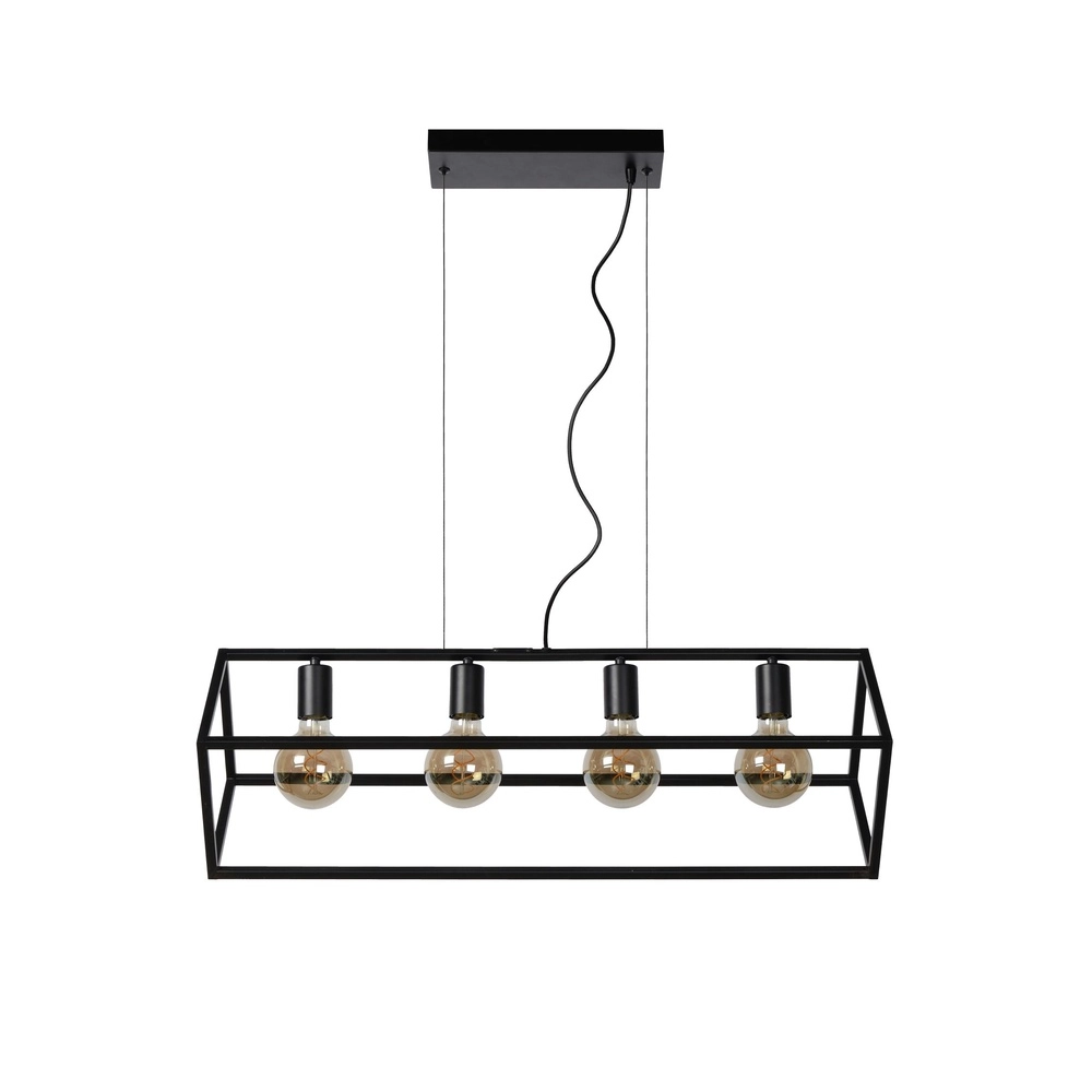 Modern pendant lamp Fabian 4-light black