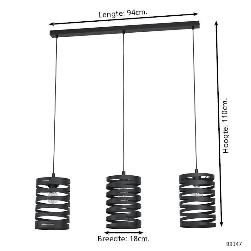 Dining table pendant lamp Cremella 3x E27 Eglo 9002759993474