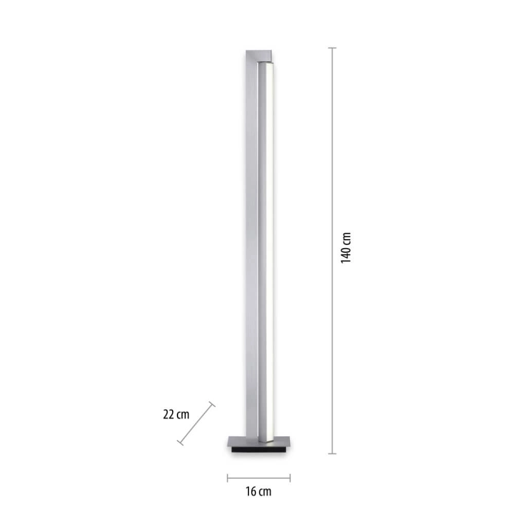Floor lamp Pure-Lines aluminum Paul Neuhaus 4012248366332