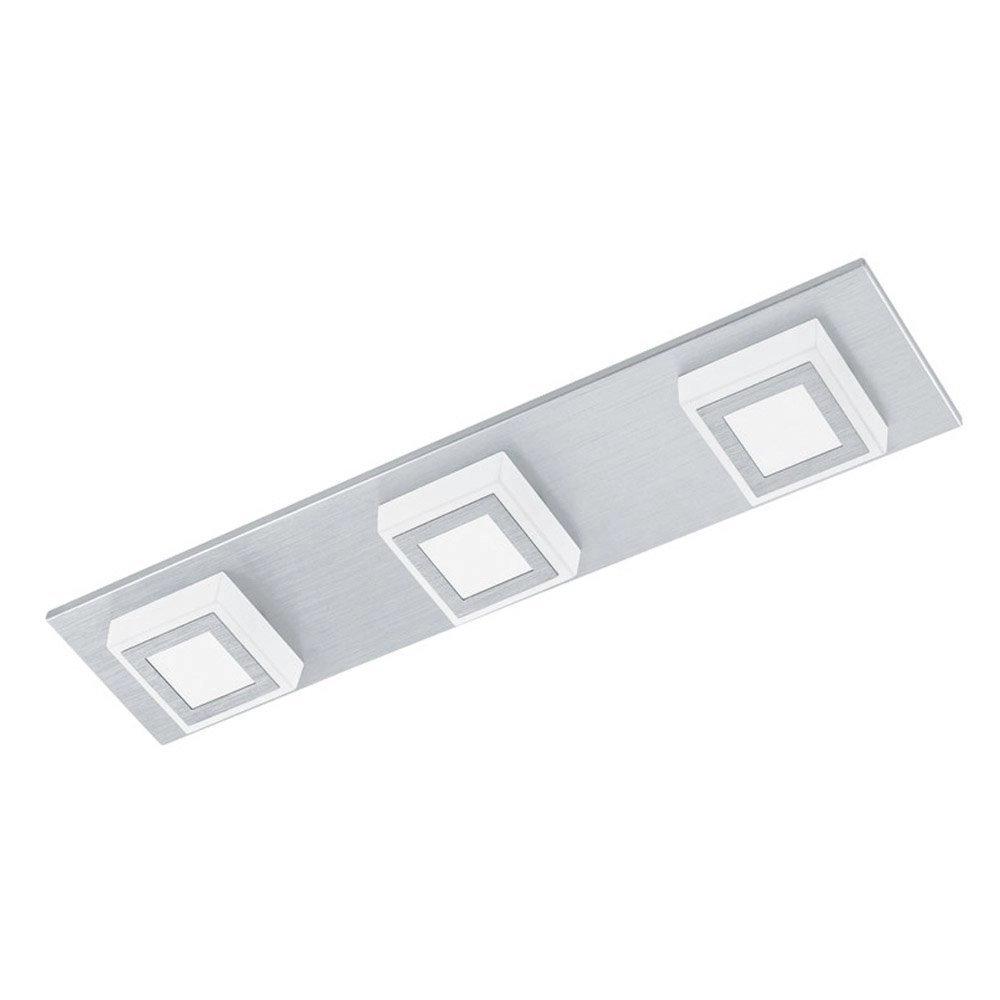 LED flush ceiling light Masiano 3-light metal gray