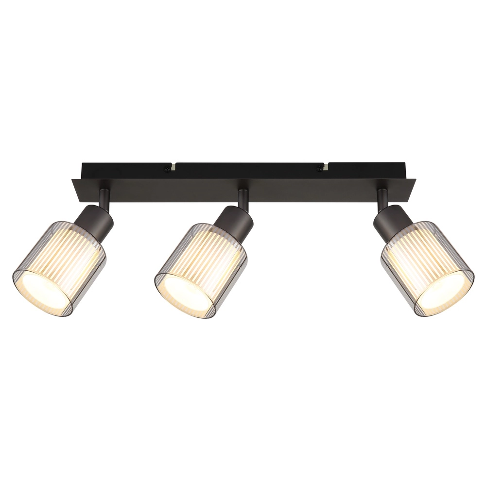 Design ceiling lamp Villegas 3-light gunmetal Globo 9007371575947