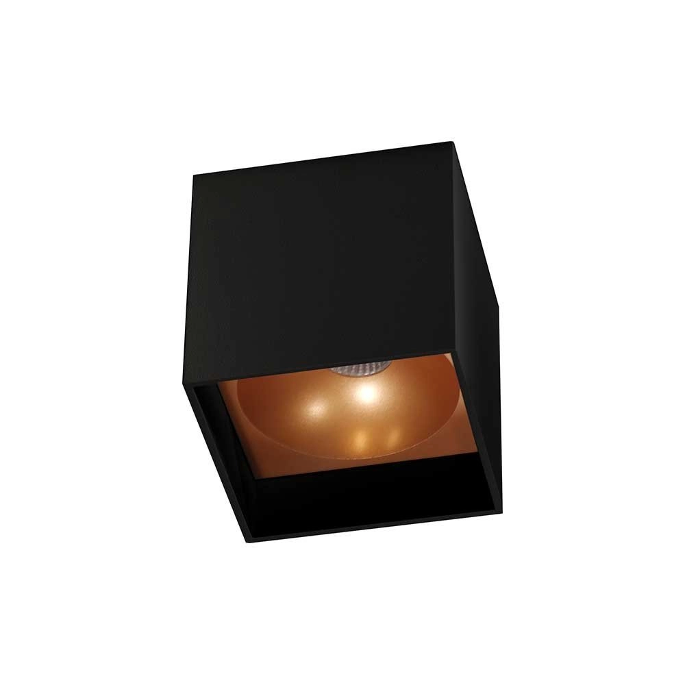 Black LED spot Brock with gold Artdelight 8719831731664