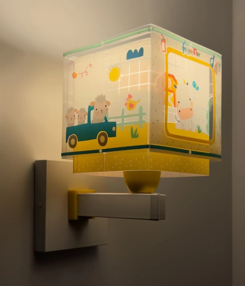 Children's room wall lamp My Farm yellow with white Dalber 8420406634098