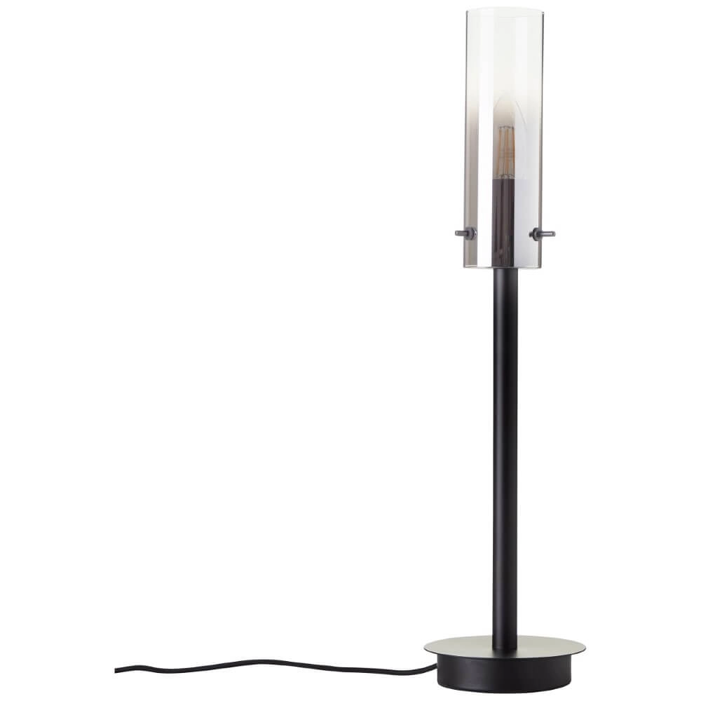 Table lamp Glasini black with smoke glass Brilliant 4004353429538