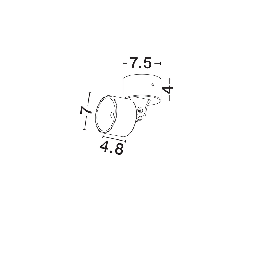 Round spotlight Helmet Orientable 5W Lyora 5212017476579