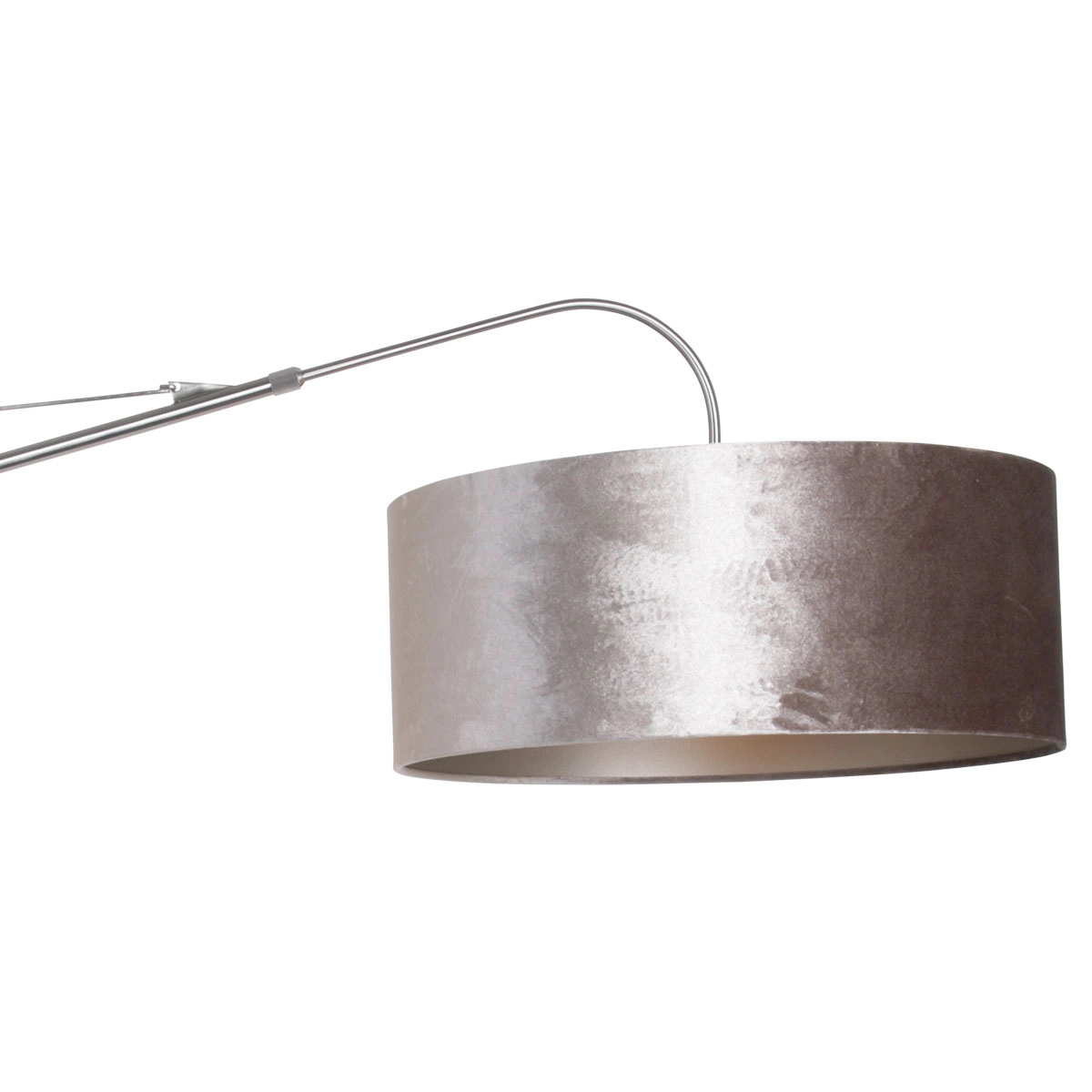 Wall lamp Elegant Classy 50cm stainless steel with taupe velvet shade Steinhauer 8712746146011